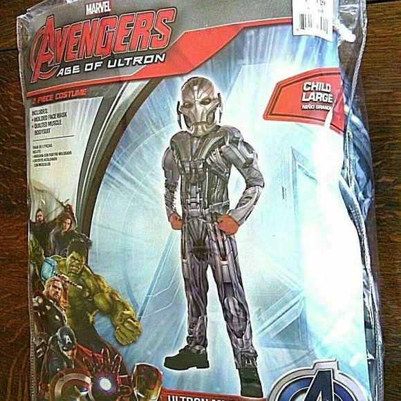 Marvel Avengers Bodysuit & Mask Muscle Age of Ultron Kids Christmas Size 12-14 - Picture 16 of 16